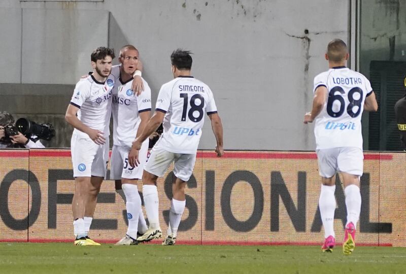Kvaratskhelia celebrazione Fiorentina Napoli