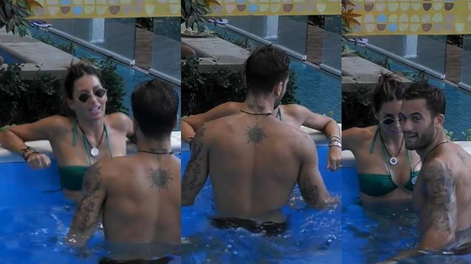 Bagno hot al Gf Vip, la Gregoraci e Pierpaolo senza microfoni si lasciano andare