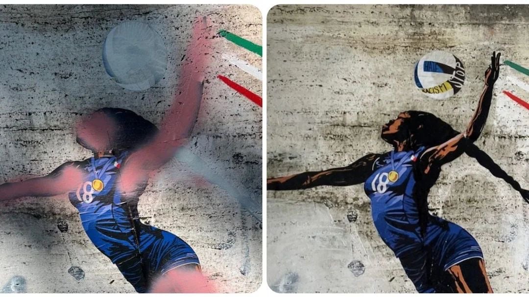 Egonu, murale vandalizzato. Vannacci: "Colpa dei woke"