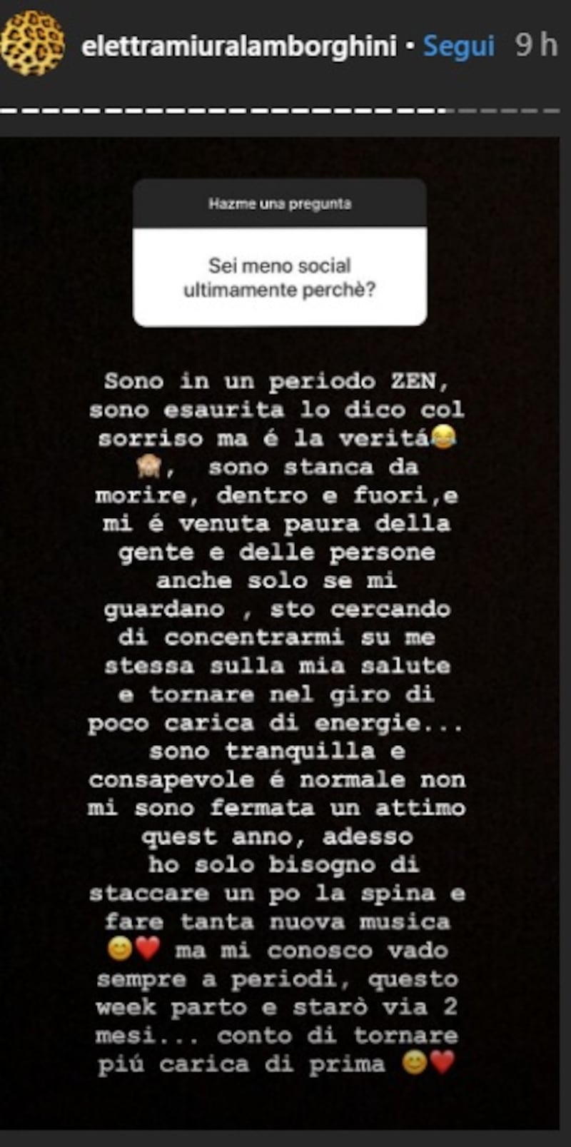 Elettra Lamborghini social