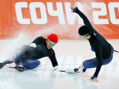Pattinatori in allenamento alla Adler Arena di Sochi