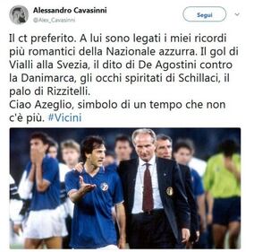 Il cordoglio social per la morte di Vicini 2