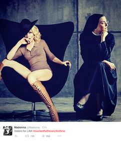 Madonna twitta suor Cristina 2