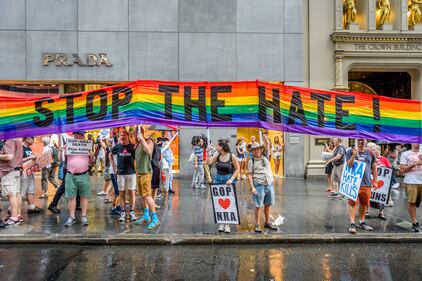 New York, manifestazioni sotto la Trump Tower 17