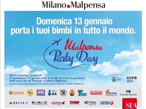 Malpensa Party Day: porte aperte a tutti. La festa, gli eventi