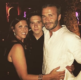David Beckham, reunion delle Spice Girls per il compleanno 13