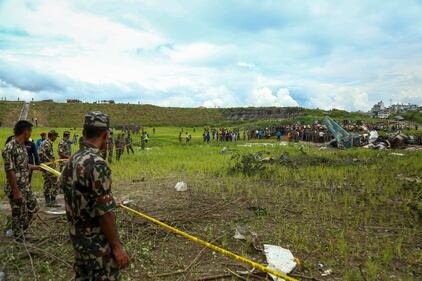 Le immagini dell'incidente aereo a Kathmandu 5