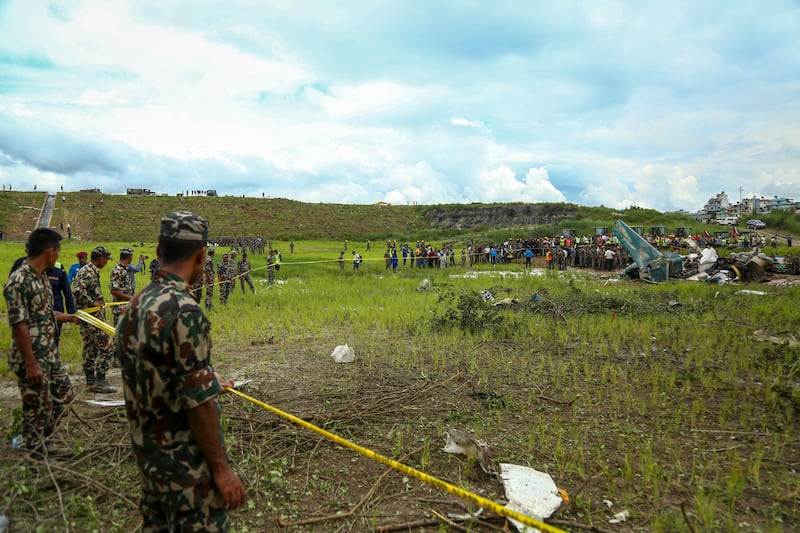 Le immagini dell'incidente aereo a Kathmandu 5
