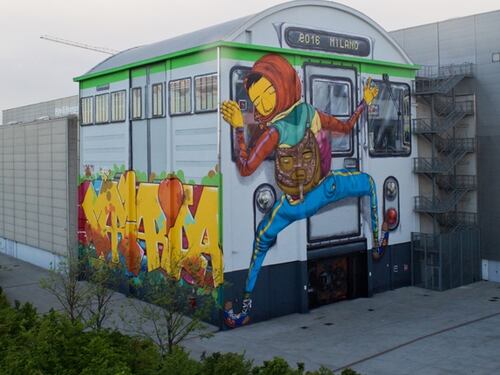 Osgemeos, il murales sul Pirelli Hangar Bicocca