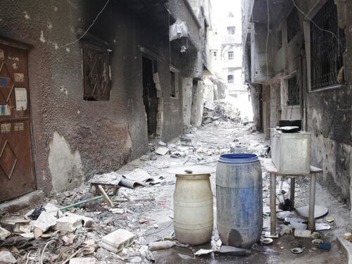 Le macerie del campo di Yarmouk