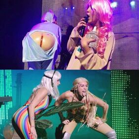 Miley Cyrus chiude il tour con Pamela Anderson 14