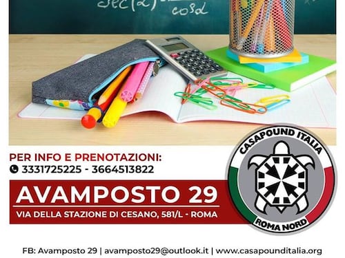 CasaPound e le ripetizioni gratis a bimbi italiani: è polemica