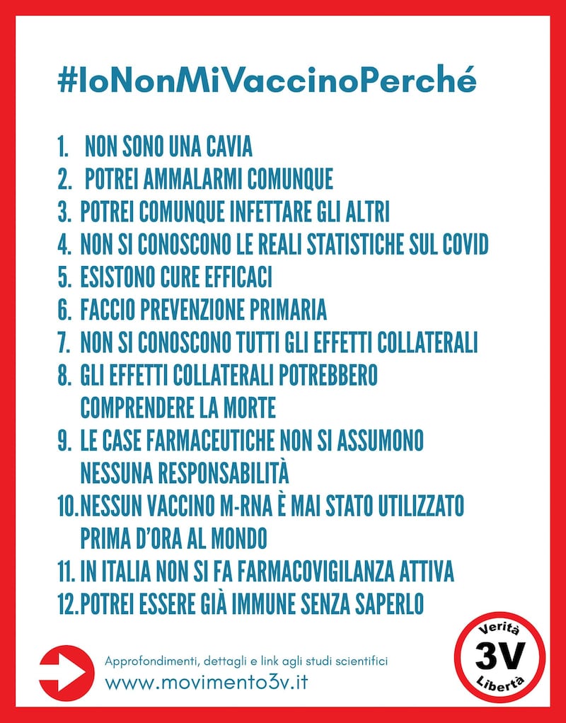 Manifesto no vax