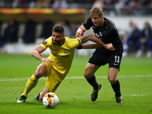Europa League, il Chelsea pareggia 1-1 a Francoforte. L'Arsenal batte 3-1 il Valencia