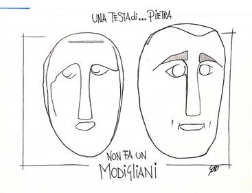 La vignetta del giorno - Una testa di pietra non fa un Modigliani 1