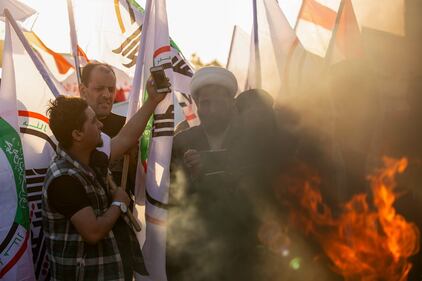 Le proteste contro l'ambasciata Usa in Iraq 4