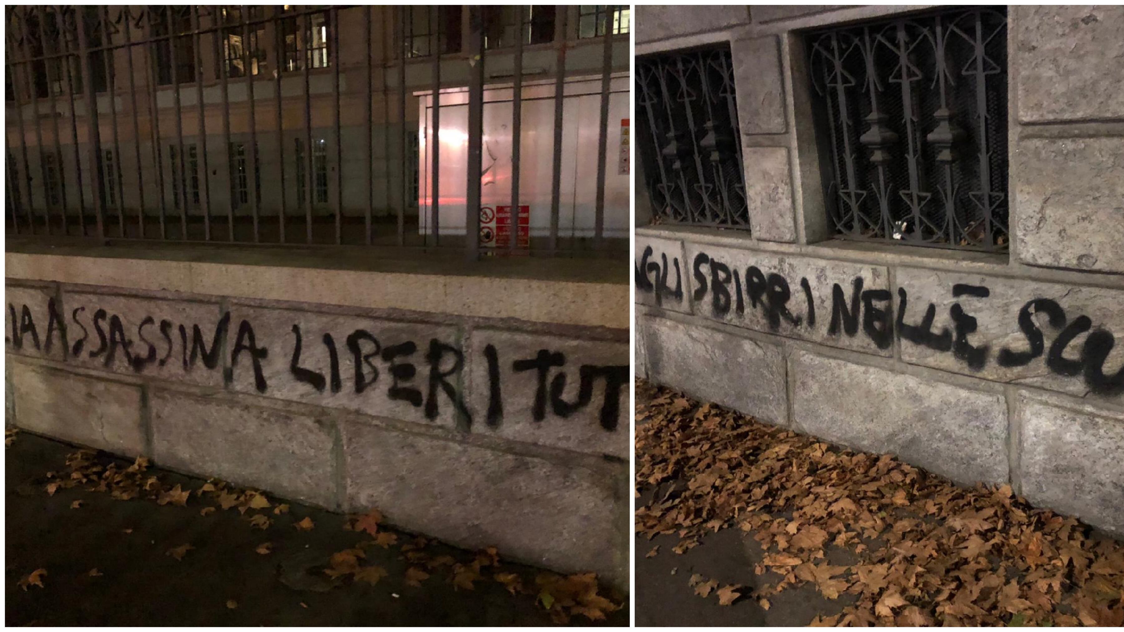 "Polizia assassina". A Milano scritte choc davanti al liceo