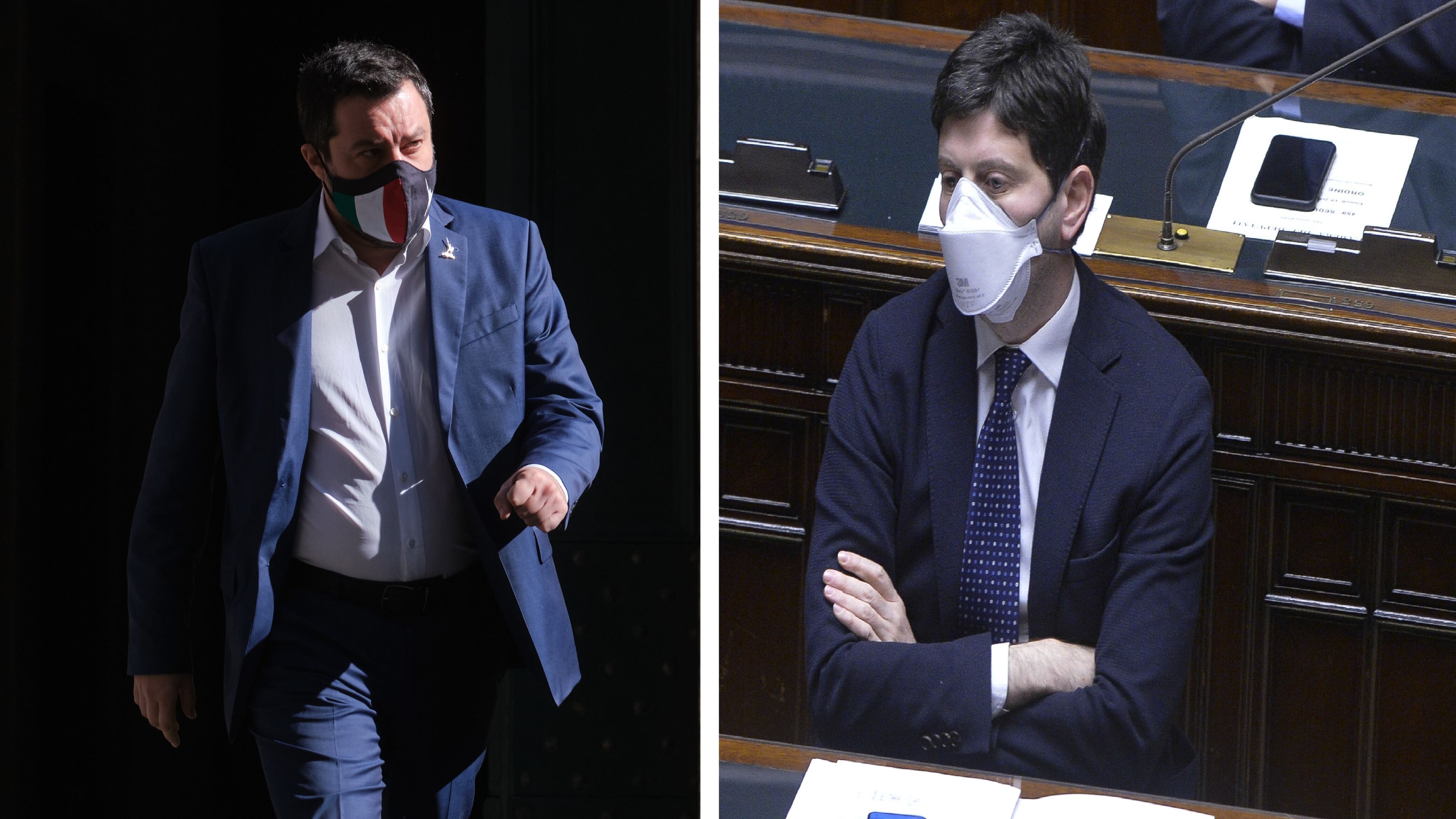 'Riaprire', 'No a nuove misure' Ed è scontro Salvini-Speranza