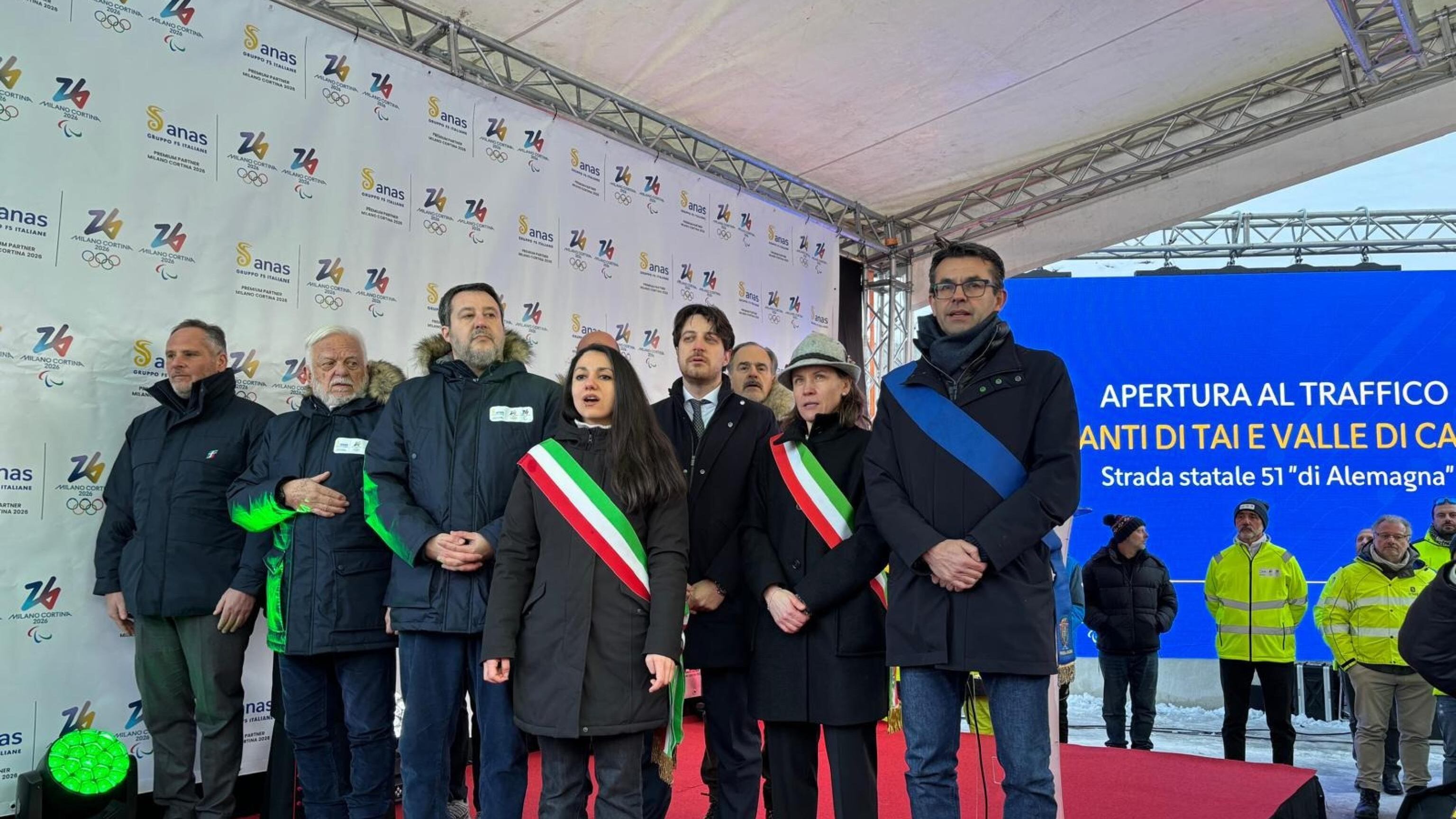 Sulla strada per Cortina 2026: inaugurate le nuove varianti Anas nel giorno del passaggio della torcia olimpica