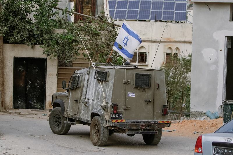 Veicolo militare israeliano in Cisgiordania.