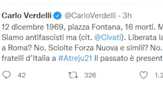 Gaffe-social del Senato su piazza Fontana