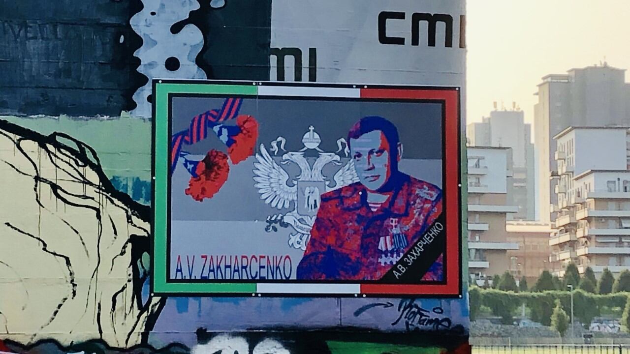 Torino, spunta un murales dedicato al leader separatista di Donetsk