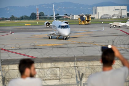 Cristiano Ronaldo arriva all'aeroporto di Caselle 13