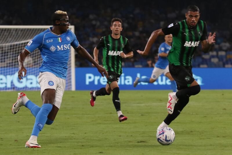 Osimhen azione Napoli Sassuolo
