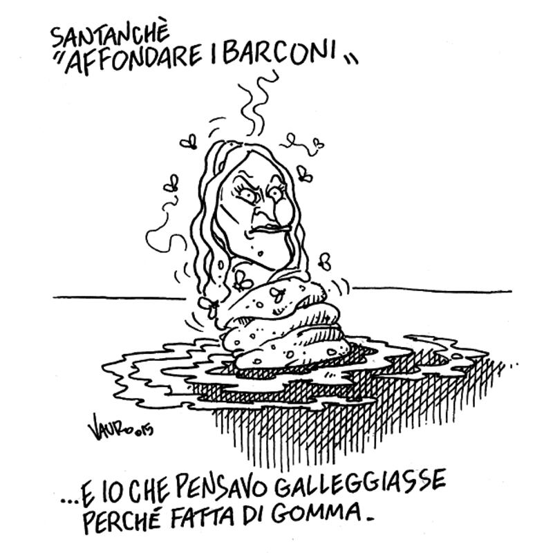 La vignetta choc di Vauro contro la Santanchè