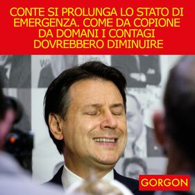 Ecco la satira del giorno. Conte si allunga l'emergenza 1