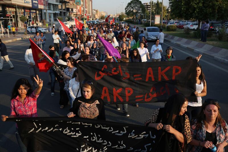 Dimostrazione pro-Pkk a Erbil 3