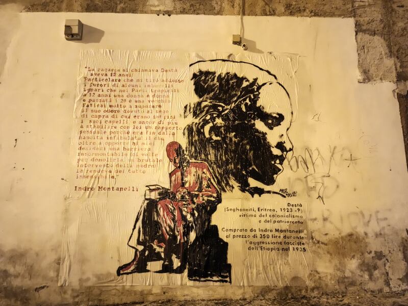 Un murales contro Montanelli 1