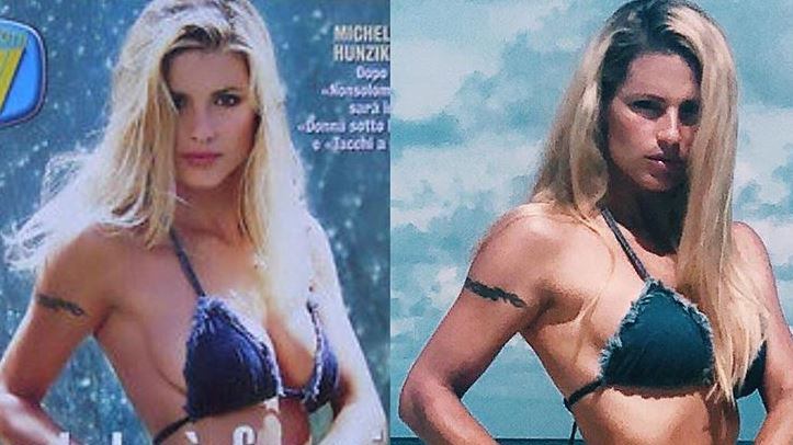Michelle Hunziker come 20 anni fa. E lo scatto scatena la rete