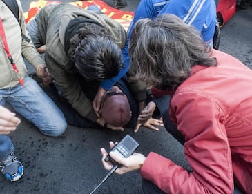 Scontri al corteo dei lavoratori Ast 4