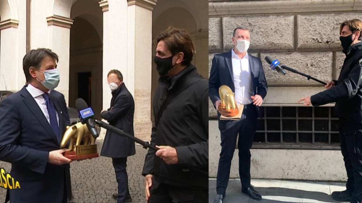 Tapiro d'oro a Casalino e Conte. Premiata l'accoppiata delle gaffe