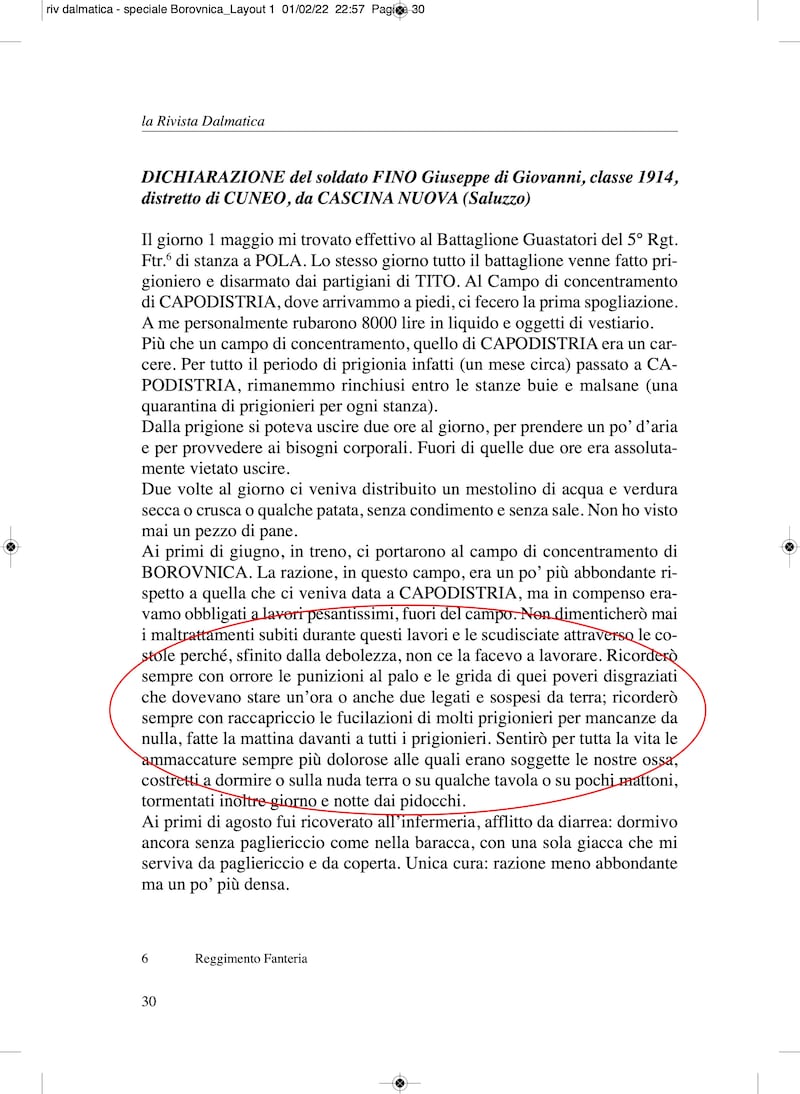 Il rapporto segreto sulle torture titine 11