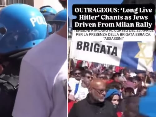 "Lunga vita a Hitler": il video choc e le urla degli antagonisti contro la Brigata ebraica