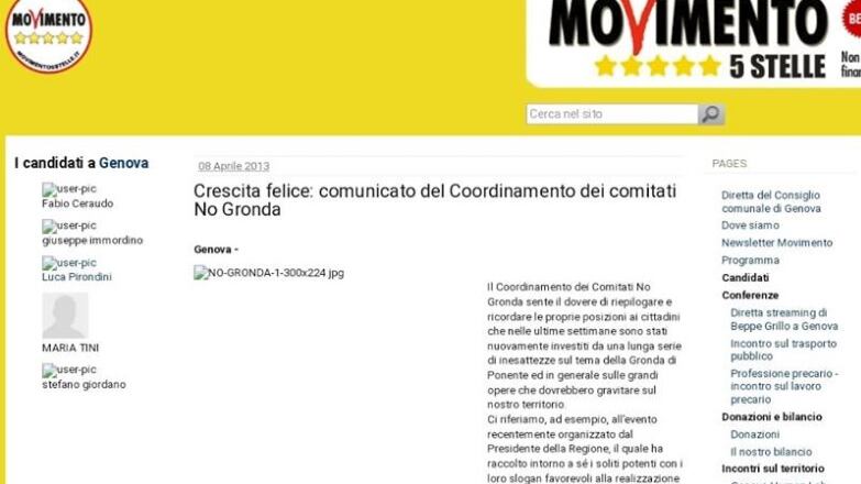Il capo dei No Gronda fa mea culpa: "La favoletta? Mi sono fidato dei tecnici"