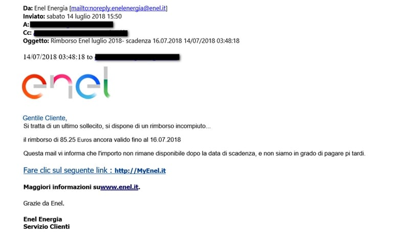Enel Energia, occhio alla truffa della mail farlocca che vi svuota il conto