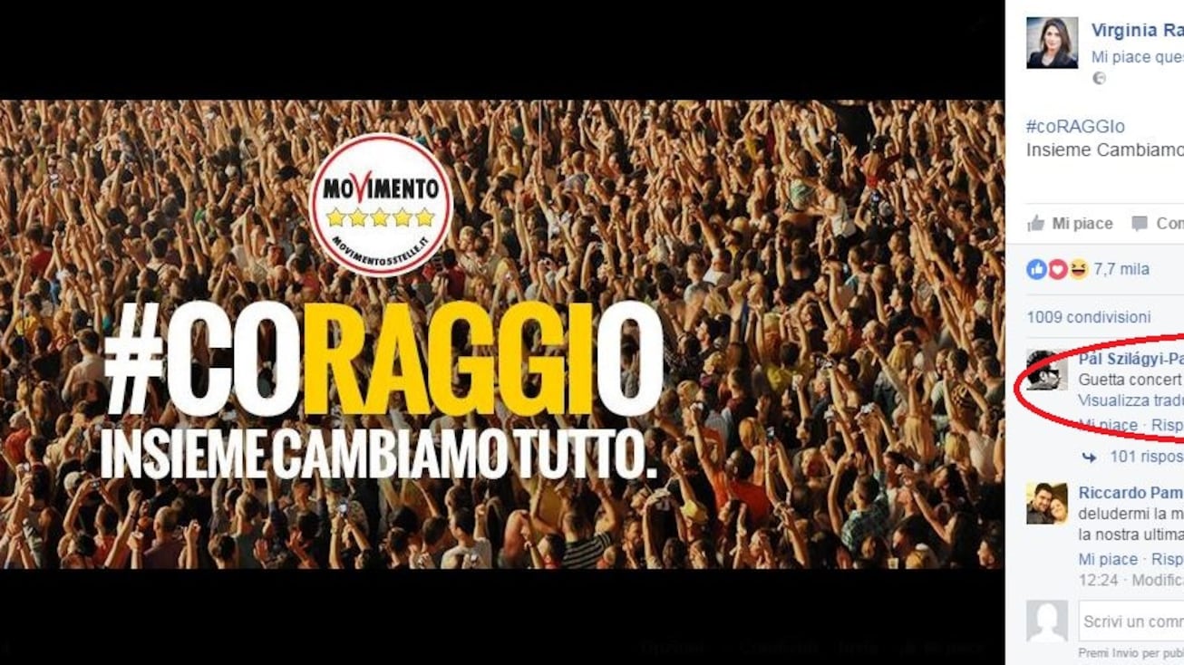 M5S sbugiardato su Facebook: "Quello è un concerto, non un vostro evento"