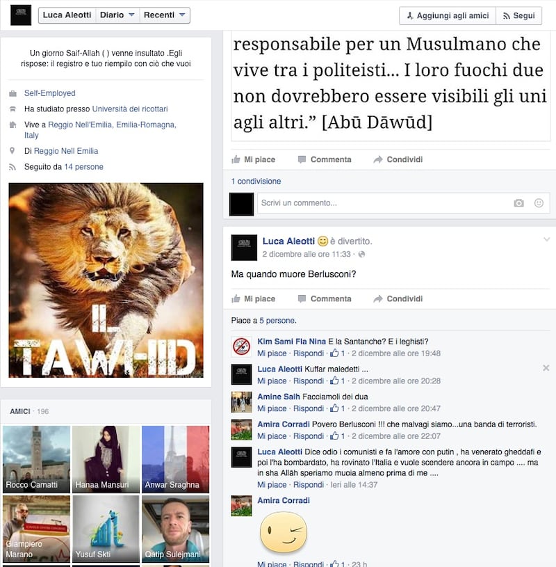 Gli screenshot che "inchiodano" Luca 9
