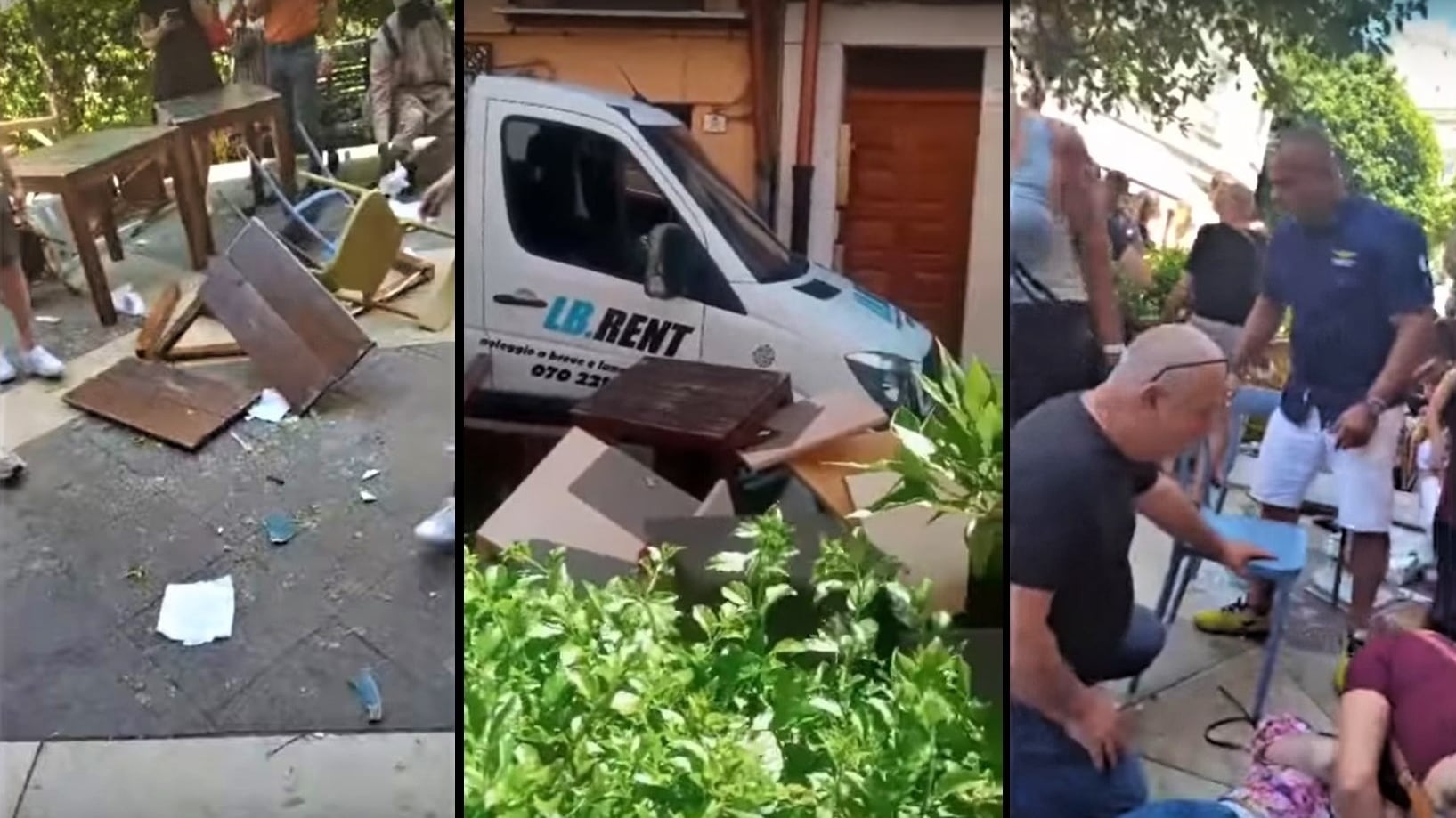 Camion senza autista piomba sui tavolini di un locale, paura in centro a Cagliari