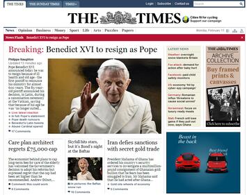La notizia delle dimissioni del Papa sui giornali esteri 33