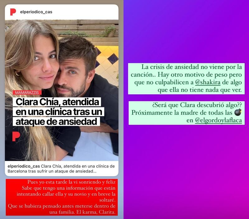 Clara Marti Gerard Piqué social