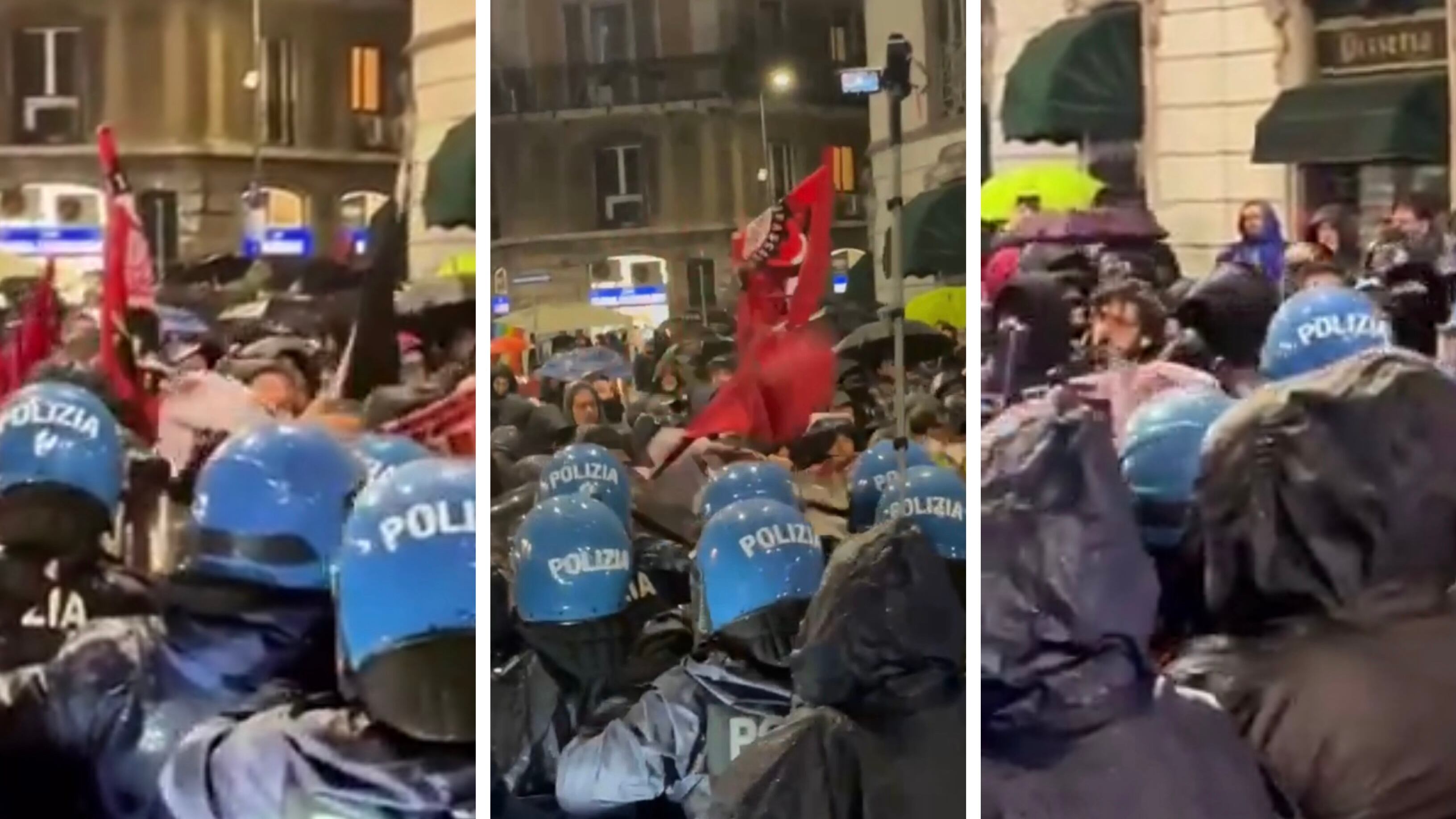 Assalto dei centri sociali, ecco i politici di sinistra in piazza coi violenti