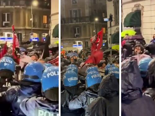 Assalto dei centri sociali, ecco i politici di sinistra in piazza coi violenti