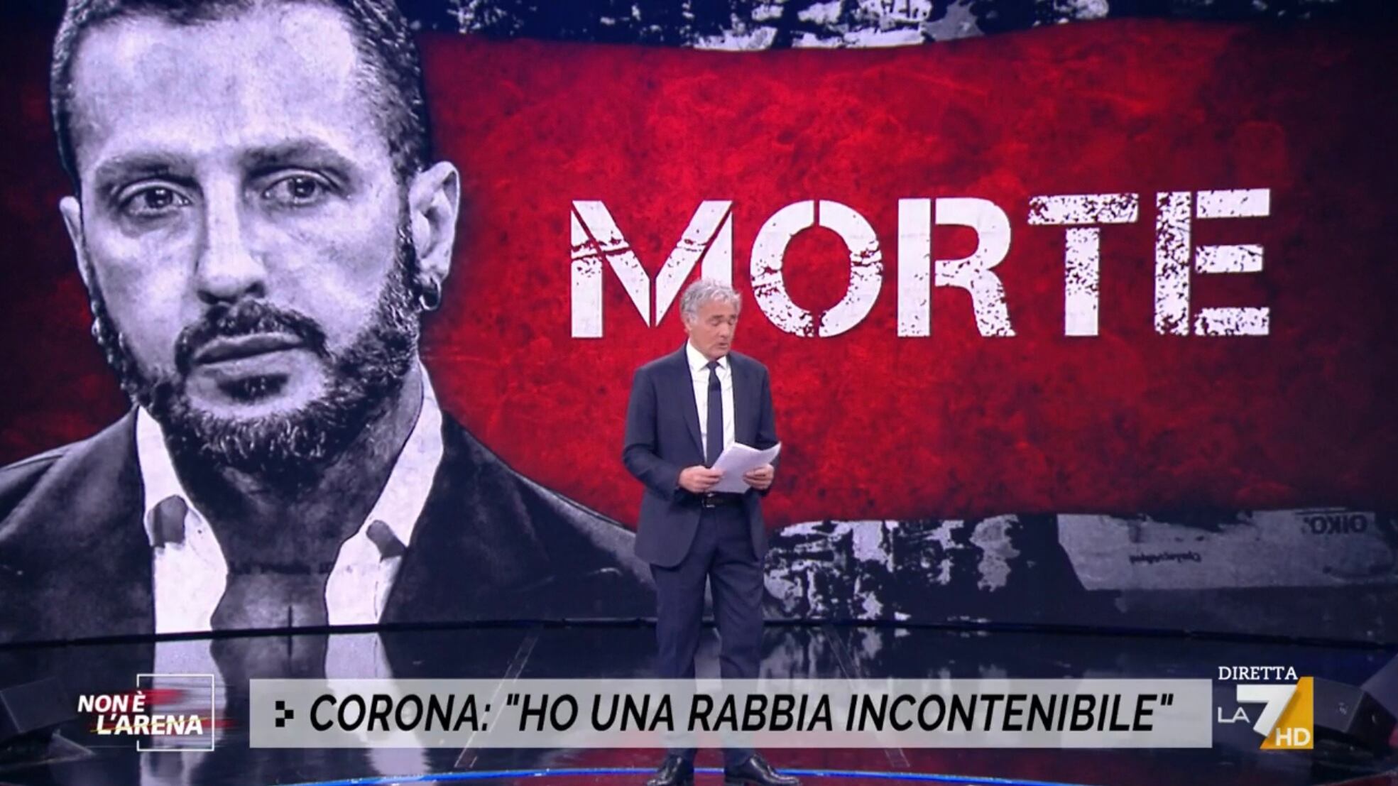 La straziante lettera di Corona a Massimo Giletti: "Come un cannibale mordo tutto"