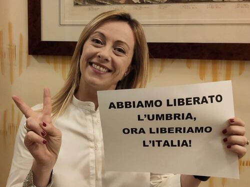 Umbria, la Meloni gioisce: "Un ceffone a Movimento 5 Stelle e Pd"
