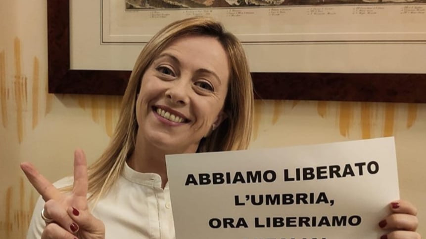 Umbria, la Meloni gioisce: "Un ceffone a Movimento 5 Stelle e Pd"