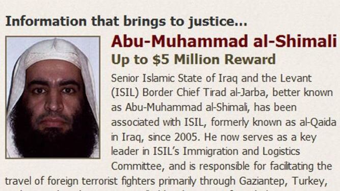 Una taglia di 5 milioni di dollari sul leader Isis che aiuta i jihadisti ad entrare in Siria
